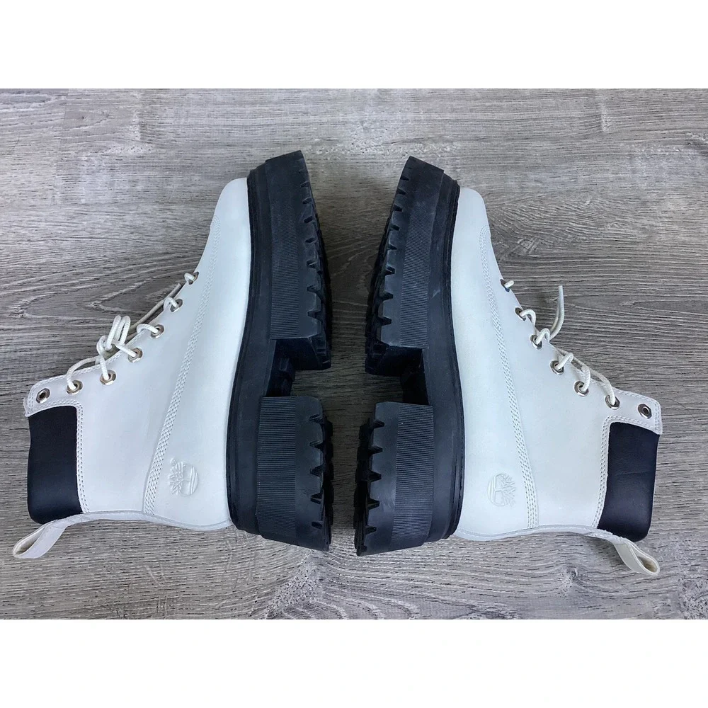Timberland Womens Size 9 Boots Sky 3 Inch Boot Rebotl White Chunky Ankle A5RSV
